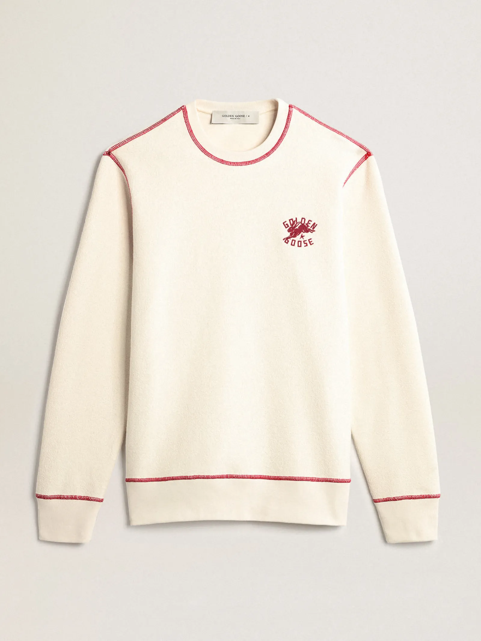 New Golden Goose Moletom Masculino na cor branco heritage com logo CNY Cor: branco heritage