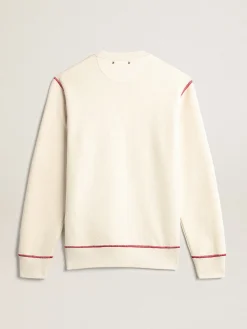 New Golden Goose Moletom Masculino na cor branco heritage com logo CNY Cor: branco heritage