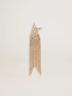 Cheap Golden Goose Monobrinco pendente feminino na cor ouro velho com cristais decorativos Família: Star