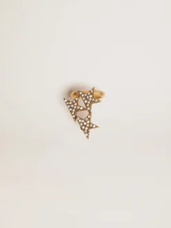 Sale Golden Goose Monobrinco pendente feminino na cor ouro velho com cristais Família: Star