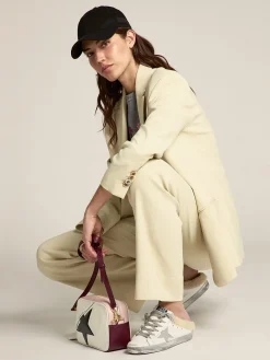 Store Golden Goose Mule Super-Star de couro branco e forro de shearling Cor: branco