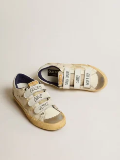 Best Golden Goose Old School Masculino LAB de napa com estrela de borracha e inserções de suede Cabedal de napa branca