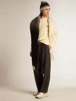 Discount Golden Goose Pulôver de gola redonda de lã com bordado na altura do coração Coleção Journey