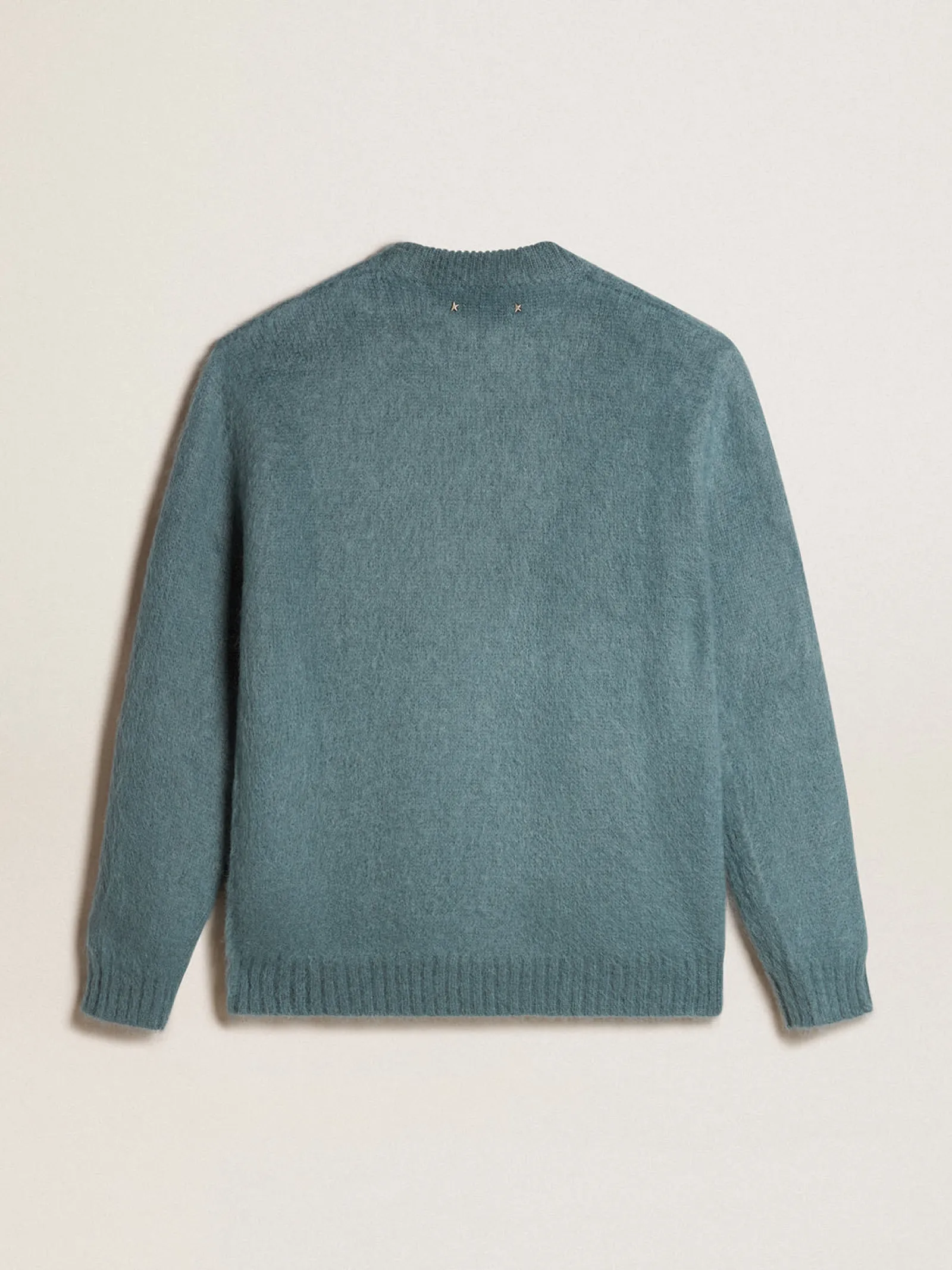 Outlet Golden Goose Pulôver de mohair azul pálido Coleção Journey