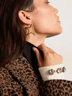 Shop Golden Goose Punho branco com cristais baguete Família: Déco