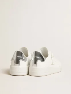 Flash Sale Golden Goose Purestar Feminino de base vegetal com estrela branca e talão espelhado Cabedal de base vegetal branco óptico
