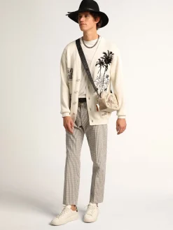 Clearance Golden Goose Purestar masculino de couro branco e estrela tom sobre tom Cor: branco