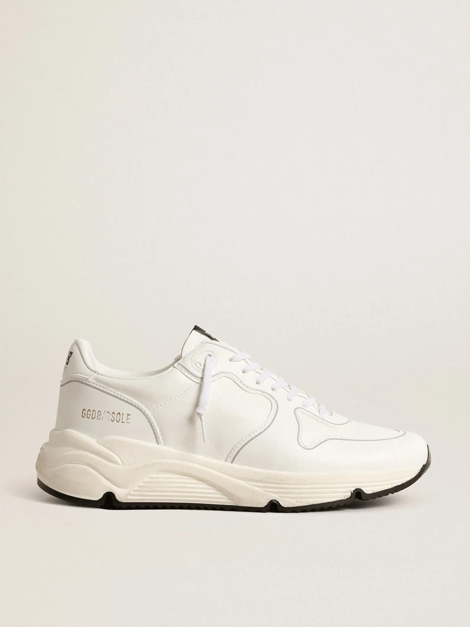 Best Golden Goose Running Sole Masculino com base vegetal e estrela e talão brancos Tênis 100% vegano