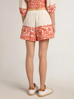 Cheap Golden Goose Short de algodão com estampa da estação Coleção Resort