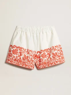 Cheap Golden Goose Short de algodão com estampa da estação Coleção Resort