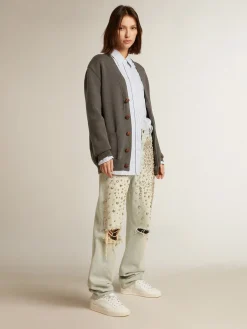 Store Golden Goose Stardan Feminino com base vegetal e estrela e talão brancos Tênis 100% vegano