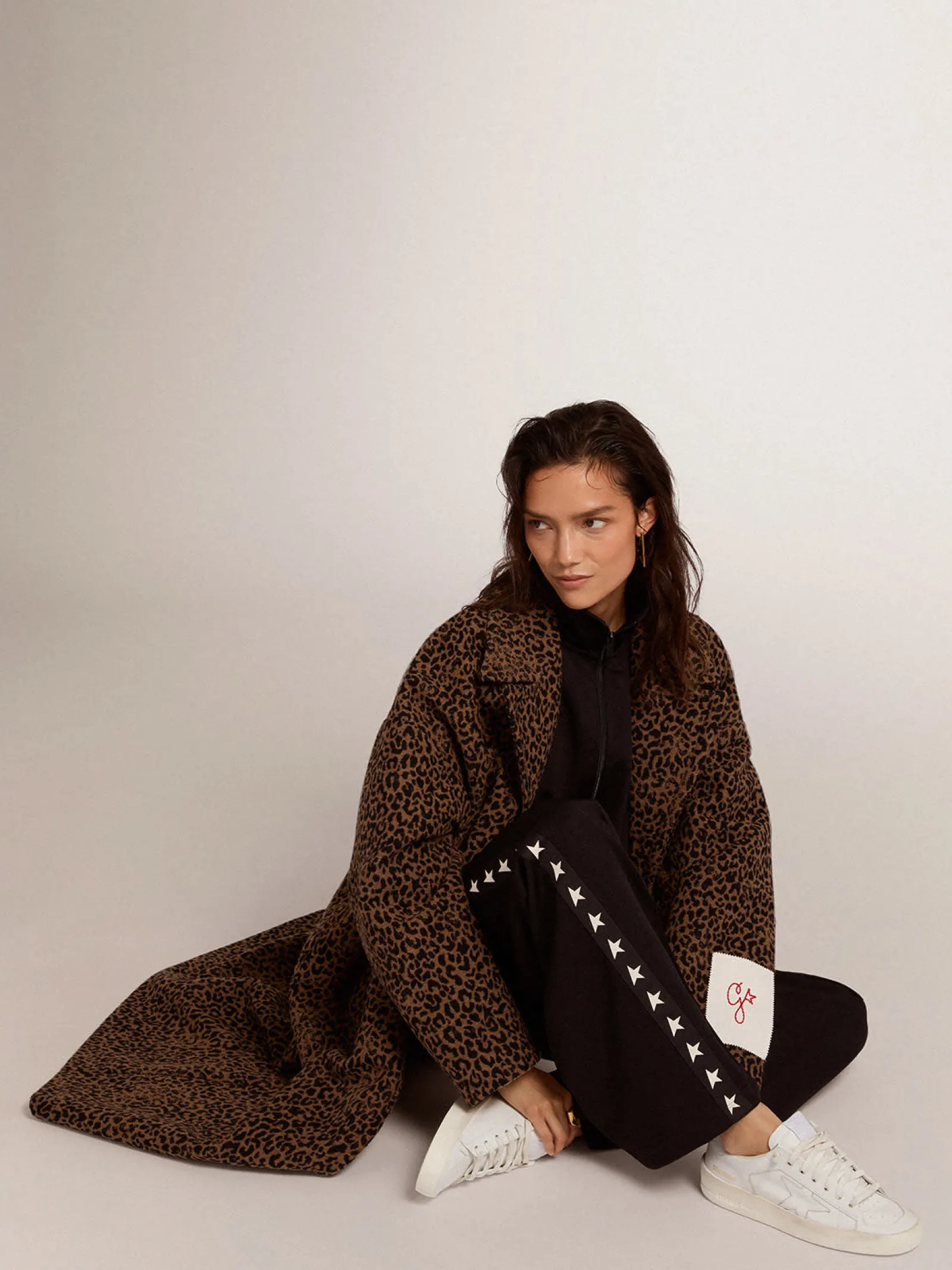 Best Sale Golden Goose Stardan feminino de couro branco Material principal: 100% couro bovino