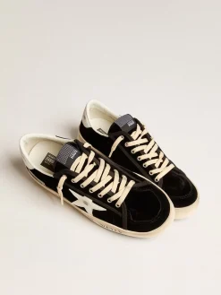 Best Sale Golden Goose Stardan Feminino de veludo preto Exclusivo HAUS of Dreamers