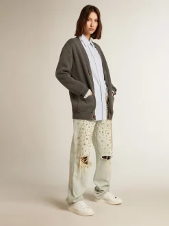 Cheap Golden Goose Starter Feminino com base vegetal e estrela e talão brancos Tênis 100% vegano