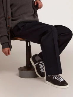 Online Golden Goose Starter masculino de couro com estrela estampada no talão Cabedal de couro de bezerro natural
