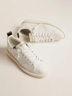 Store Golden Goose Starter masculino de couro com estrela no talão Cabedal de couro de bezerro natural