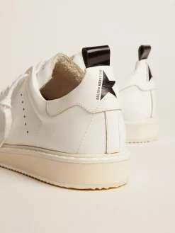 Store Golden Goose Starter masculino de couro com estrela no talão Cabedal de couro de bezerro natural