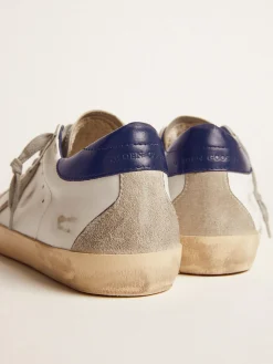 Fashion Golden Goose Super-Star feminino com estrela de suede e talão azul Cabedal: 100% couro bovino