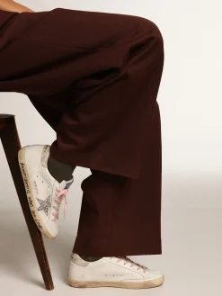 Best Golden Goose Super-Star feminino com estrela de glitter prateado e talão com estampa de leopardo Cor: branco
