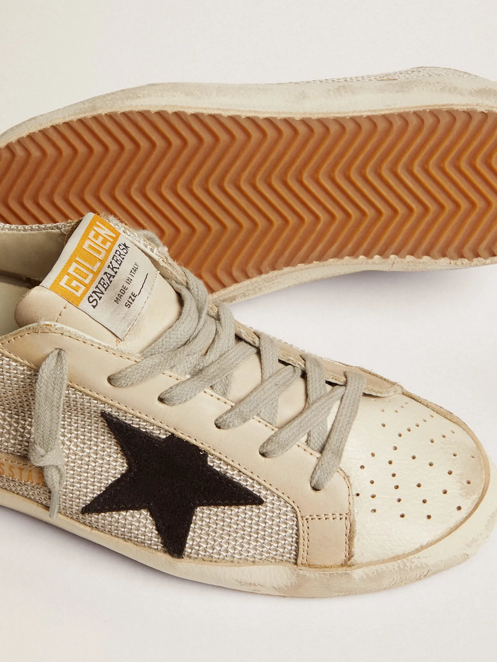 Fashion Golden Goose Super-Star feminino de couro Cabedal: 80% poliéster, 20% couro bovino