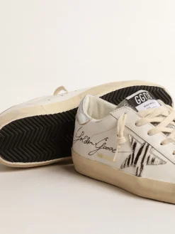 Clearance Golden Goose Super-Star LTD com lingueta de cristais Swarovski prateados Cor: branco