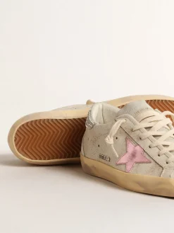 Sale Golden Goose Super-Star LTD cru com talão com cristais Swarovski Cor: cru