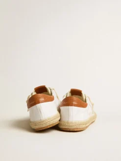 Clearance Golden Goose Super-Star Masculino LTD de lona com estrela de couro branco e biqueira de ráfia Cabedal de lona branca