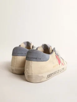 Best Golden Goose Super-Star Penstar LTD de lona com estrela de suede cor de lagosta Cabedal de lona bege