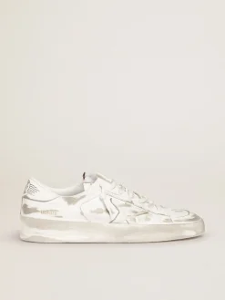 Store Golden Goose Tênis Stardan branco de couro com tratamento usado Cabedal: 100% couro bovino