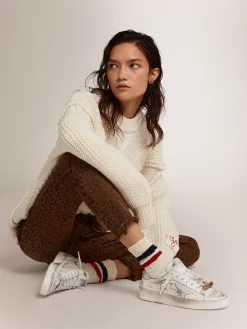 Store Golden Goose Tênis Stardan branco de couro com tratamento usado Cabedal: 100% couro bovino
