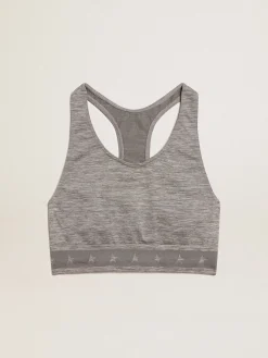 Best Golden Goose Top esportivo cinza mescla Star Collection