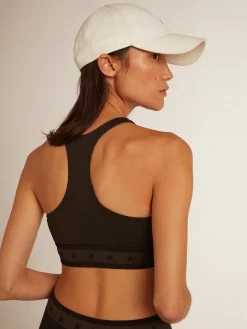 New Golden Goose Top esportivo preto Star Collection