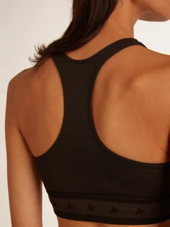 New Golden Goose Top esportivo preto Star Collection
