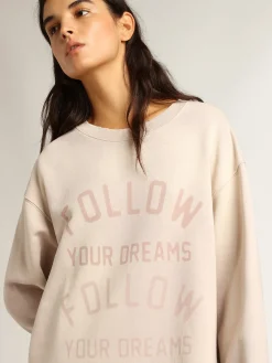 Fashion Golden Goose Vestido de moletom rosa pálido com tratamento desgastado Cor: rosa pálido