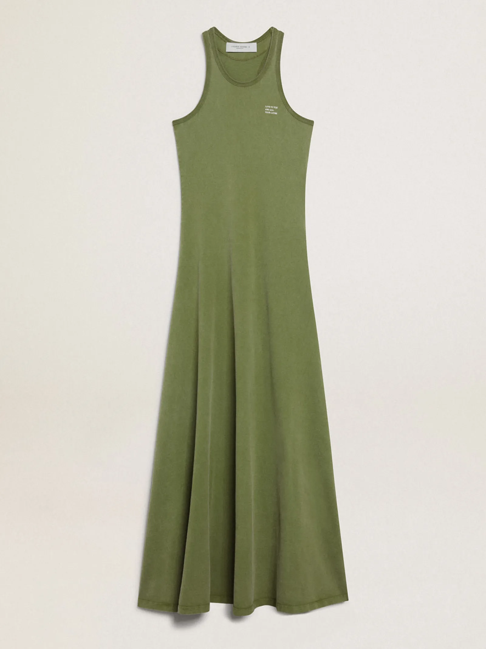 Store Golden Goose Vestido regata cor de pesto Cor: pesto