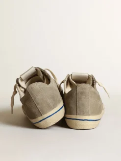 Flash Sale Golden Goose V-Star masculino com cabedal de suede e estrela prateada Cabedal de suede havana-rosado